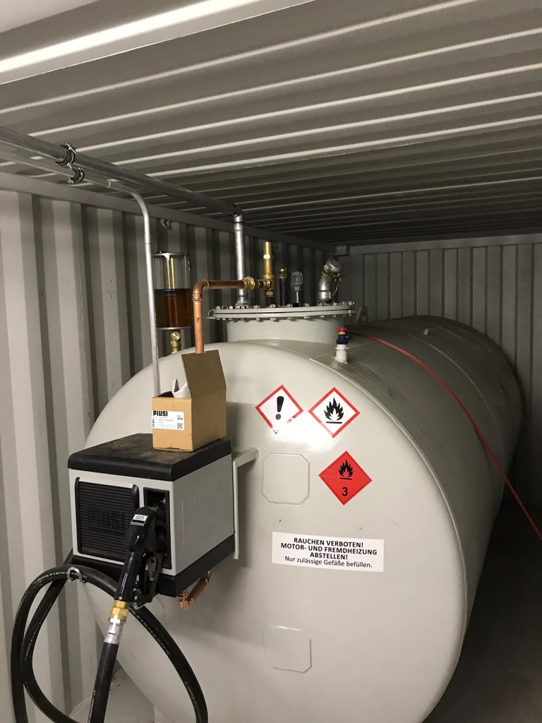 Tankcontainer Innenansicht